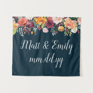 Fall Photo Booth Prop Boho Autumn Wedding Backdrop Tapestry