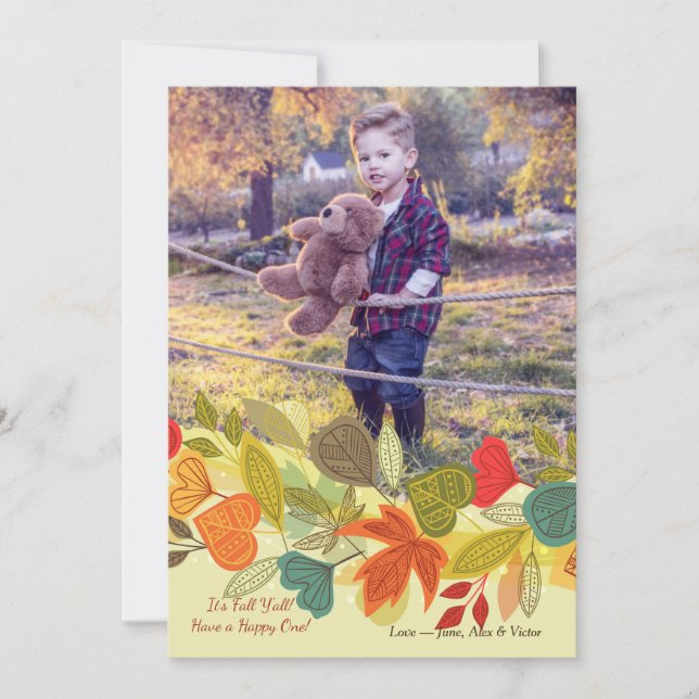Fall Photo Greeting Card (Front)