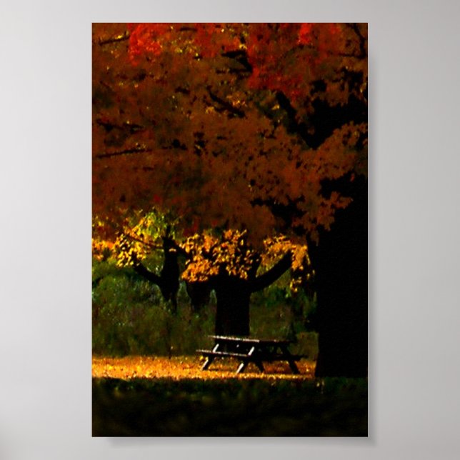 Fall Picnic Autumn Day Poster (Front)