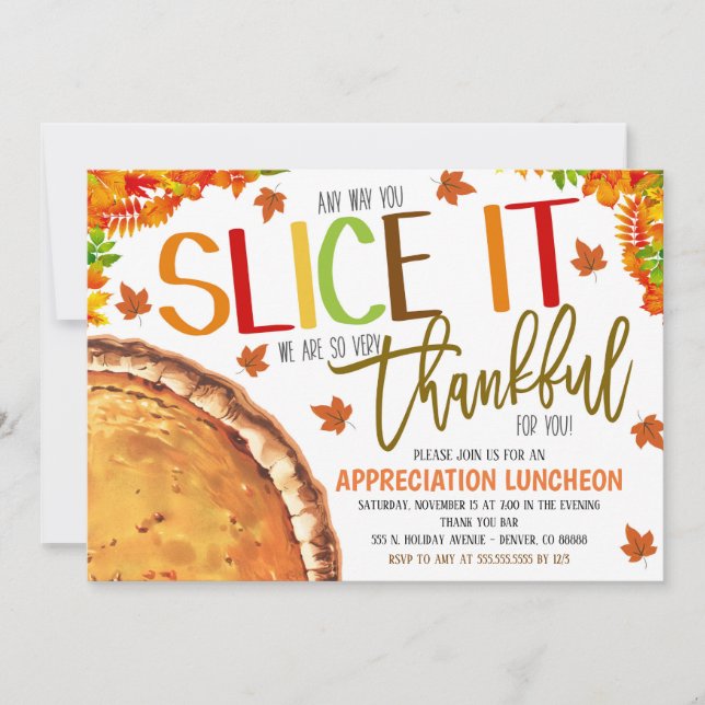 Fall Pie Appreciation Invitation (Front)
