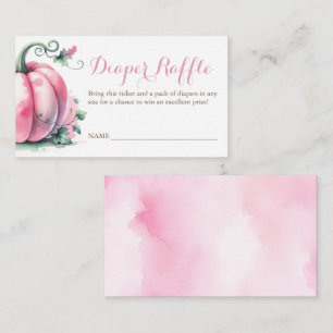 Fall Pink Pumpkin Diaper Raffle Enclosure