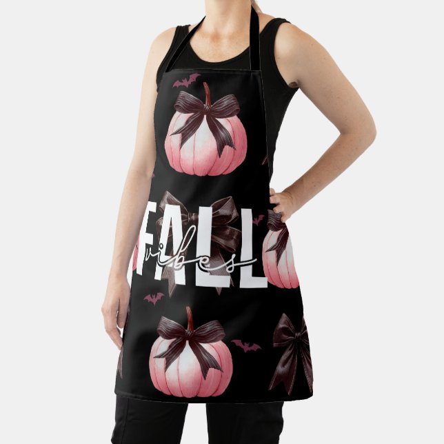 Fall Pink Pumpkins Pattern Oven Mitt & Po Apron (Insitu)