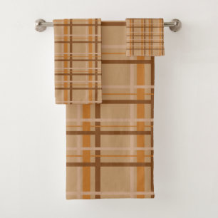 Fall Plaid Bath Towel Set