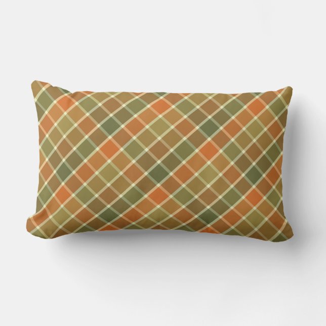 FALL PLAID CHECK LUMBAR CUSHION (Front)