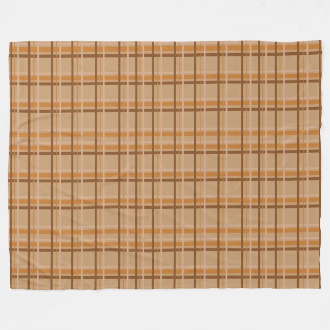 Fall Plaid Fleece Blanket (Front (Horizontal))