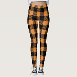 Fall Plaid Pattern Leggings