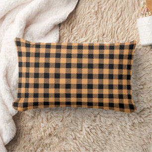 Fall Plaid Pattern Lumbar Cushion