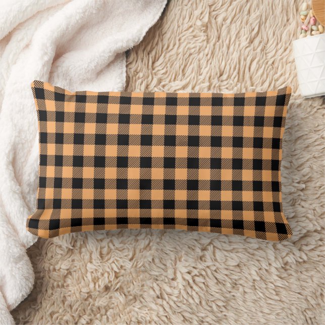 Fall Plaid Pattern  Lumbar Cushion (Blanket)