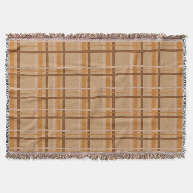 Fall Plaid Throw Blanket (Front)