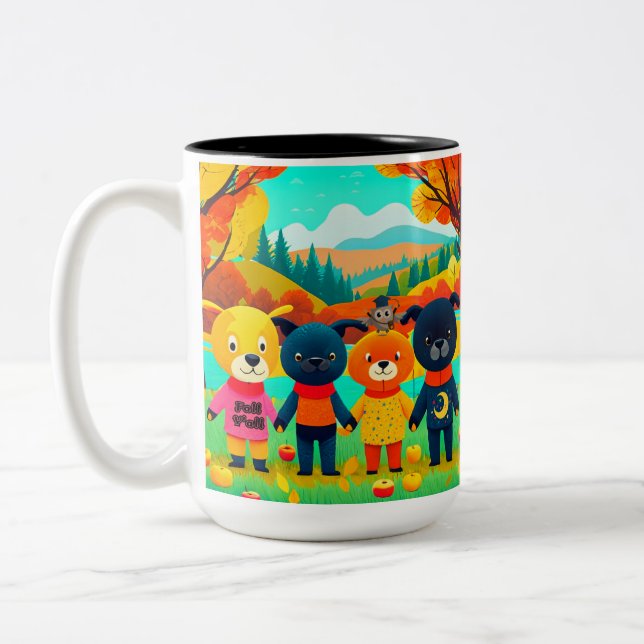 Fall Pooches Coffee Mug (Left)
