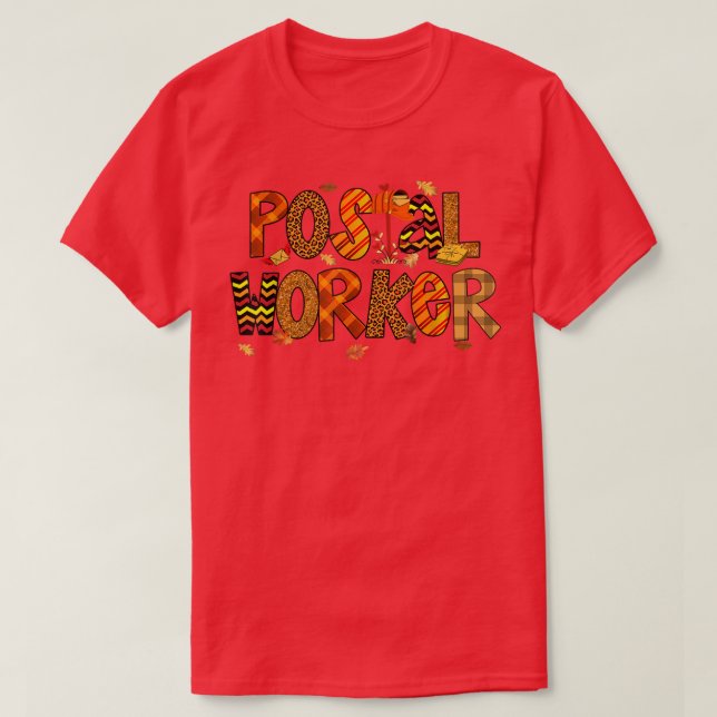 Fall Postal Worker Mail Worker Fall  T-Shirt (Design Front)