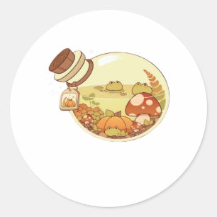 Fall Potion With Froggies Classic Classic Round Sticker