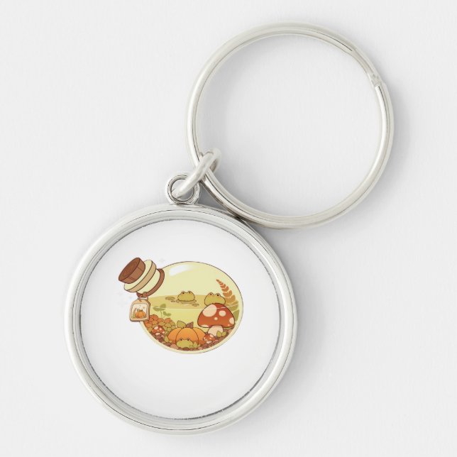 Fall Potion With Froggies Classic Key Ring (Front)