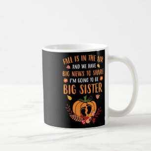 Fall Pregnancy Announcement To Be Sister Autumn  Coffee Mug