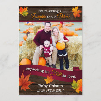 Fall Pregnancy Announcement with Picture