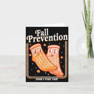 Fall Prevention Don't Fall Y'all Physical Therapy Card