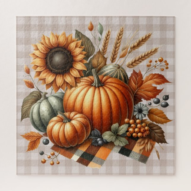 Fall Pumpkin Artwork Puzzle (Vertical)