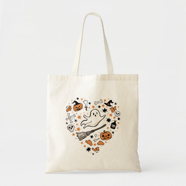 Fall Pumpkin Autumn Thanksgiving Halloween Tote Bag (Front)