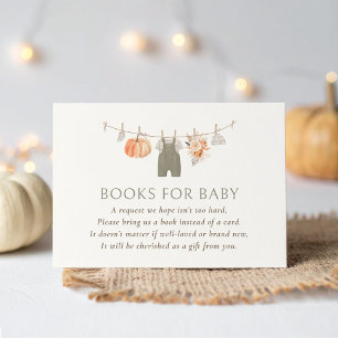 Fall Pumpkin Baby Clothes Books for Baby Enclosure Card