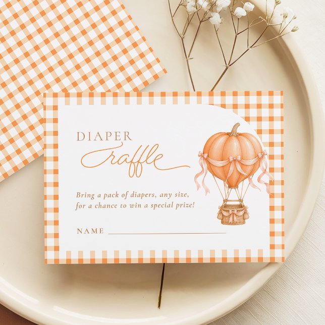 Fall Pumpkin Baby Shower Diaper Raffle Card (Creator Uploaded)