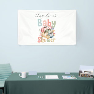 Fall Pumpkin Baby Shower Favour Banner