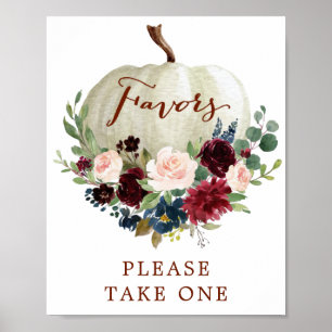 Fall Pumpkin Baby Shower Favours Sign