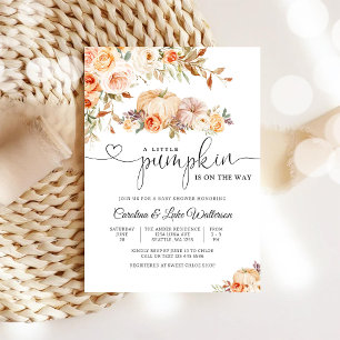 Fall Pumpkin Baby Shower Invitation