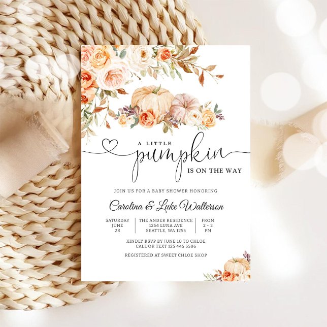 Fall Pumpkin Baby Shower Invitation (Creator Uploaded)