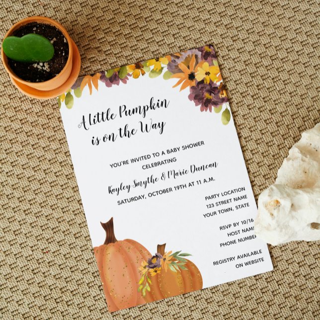 Fall Pumpkin Baby Shower Invitation (Creator Uploaded)