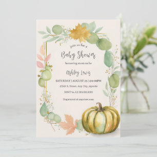Fall Pumpkin Baby shower invitation