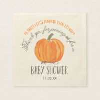 Fall Pumpkin | Baby Shower Napkin
