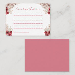 Fall Pumpkin Baby Shower Time Capsule Card