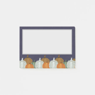 Fall Pumpkin blue background  Post-it Notes