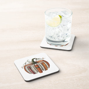 Fall Pumpkin Book Lover Booktok Halloween Coaster