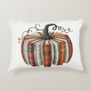 Fall Pumpkin Book Lover Booktok Halloween Decorative Cushion
