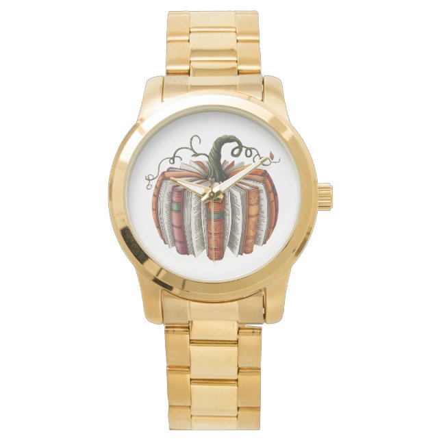 Fall Pumpkin Book Lover Booktok Halloween Watch (Front)