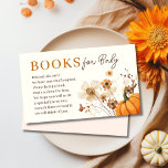 Fall Pumpkin Books for Baby Enclosure Card<br><div class="desc">Are you looking for beautiful baby shower books for baby enclosure cards? Check out this Fall Pumpkin Books for Baby Enclosure Card. It features a beautiful watercolor pumpkin and beautiful dried wildflowers. You can add your own details very easily by using the template fields. We have a whole collection of...</div>