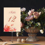 Fall Pumpkin Botanical Wedding  Table Number<br><div class="desc">Autumn Fall Pumpkin Botanical Wedding Table Sign. 
Personalise with your wedding details. 
Matching items in our store.</div>