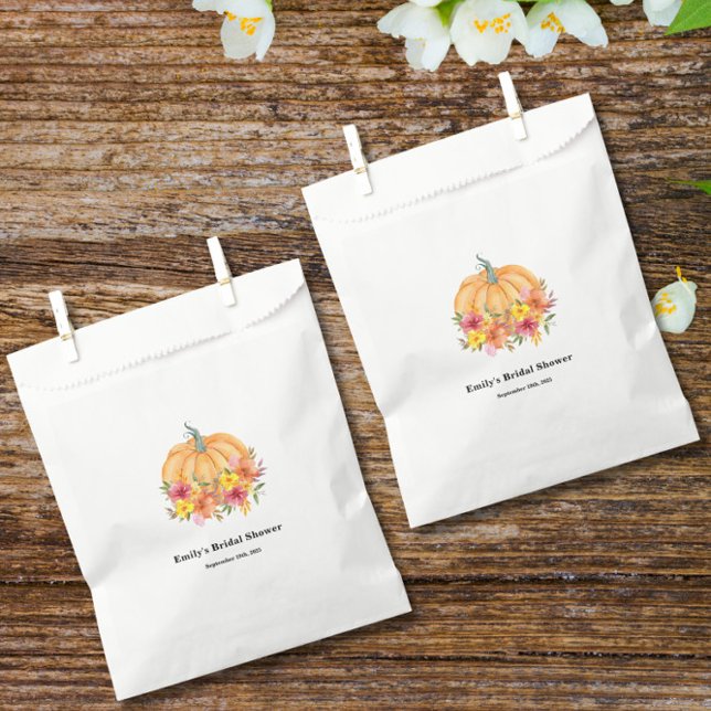 Fall Pumpkin Bridal Shower  Favour Bag (Creator Uploaded)