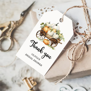 Fall Pumpkin Bridal Shower Favour thank you Gift Gift Tags