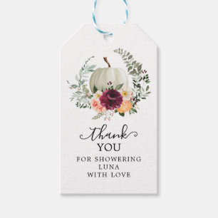 Fall Pumpkin Bridal Shower Gift Tag