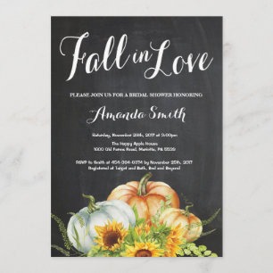 Fall Pumpkin Bridal Shower invitation