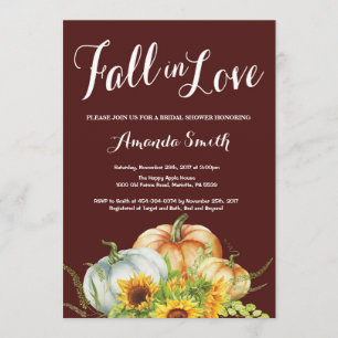 Fall Pumpkin Bridal Shower invitation