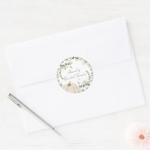 Fall Pumpkin Bridal Shower Invite Envelope Seal