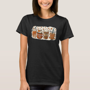 Fall Pumpkin Coffee Drinks Drinking Halloween T-Shirt