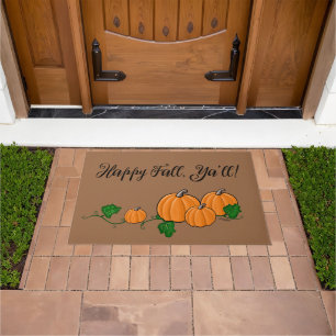 Fall Pumpkin Door Mat