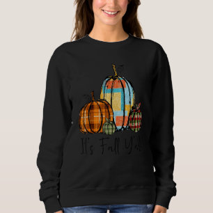 Fall Pumpkin Fabric Pieces Fall Y'all Quilting Sew Sweatshirt