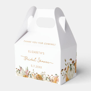 Fall Pumpkin Floral Bridal Shower Favour Box