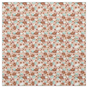 Fall Pumpkin Floral Fabric
