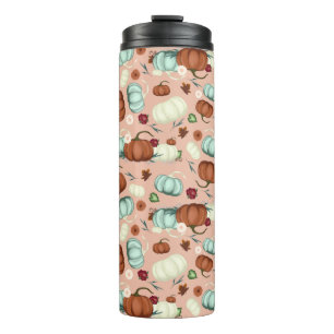 Fall Pumpkin Floral Thermal Tumbler